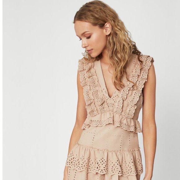 BCBGMAXZARIA Flax Eyelet Dress - Picture 3 of 8